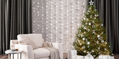 cortinas navideñas decorativas