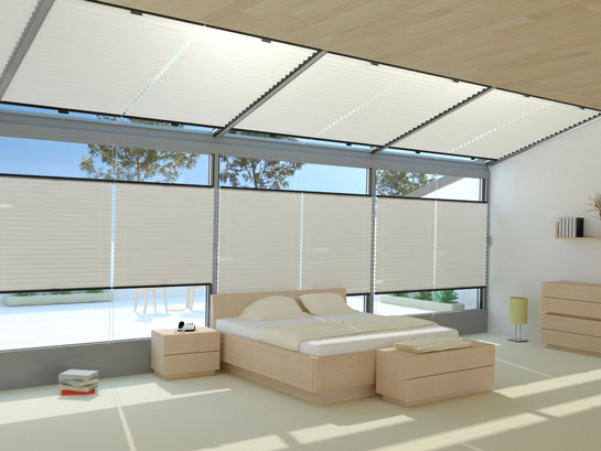 combinación perfecta COSIMO pleated blinds on a 2 SCOW string