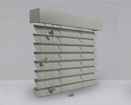 Persianas interiores de madera color arena