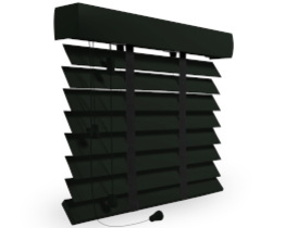 Persianas venecianas de madera de tilo negro