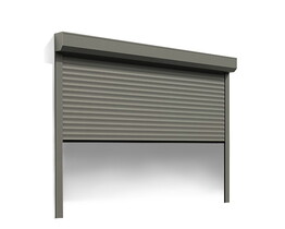Puerta de garaje con persiana enrollable a distancia