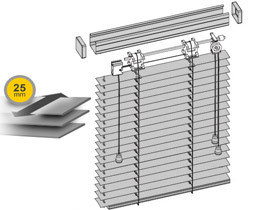 Venetian aluminum blinds 50mm