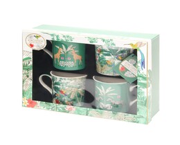 Juego de tazas exóticas de 4 piezas