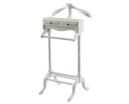 Perchero Chester de pie, 125 cm, blanco