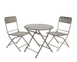 Conjunto de jardín Zoe con mesa y 2 sillas.