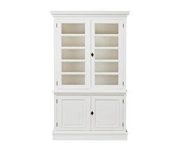 Vitrina Milton con 4 estantes, 100x40x220cm