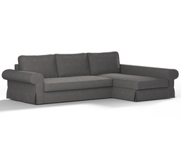 Sofá cama Backabro con funda para chaise longue