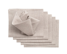 Juego de servilletas de lino de 6 piezas, 42x42 cm, 392-10