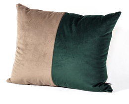 Poduszka Patchwork kwadratowa beige verde