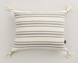 Funda de cojín para cojín Linea Graphite Tassel 45x45 cm