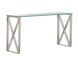 Mesa consola Senso plateada 120x40x80cm
