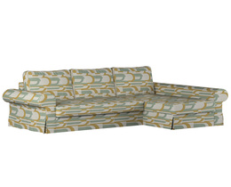 Sofá cama Backabro con funda para chaise longue