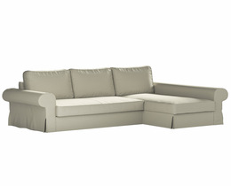 Sofá cama Backabro con funda para chaise longue