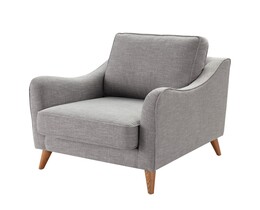 Sillón Venuste de lino gris