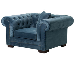 Sillón Chesterfield Classic Velvet Midnight 118x96x77cm