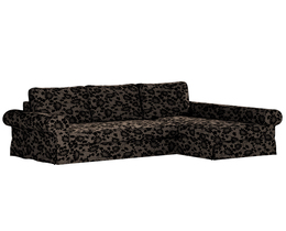Sofá cama Backabro con funda para chaise longue
