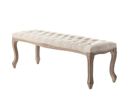 Banco Isacco color crema 114x38x48cm