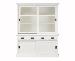 Vitrina Milton con 4 cajones, 144x53x226cm