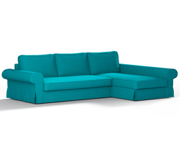 Sofá cama Backabro con funda para chaise longue