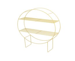 Soporte de estantería Chicago color oro, altura 60,5 cm.