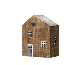 Casa de nieve decorativa 12cm natural