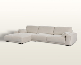 Sofá Silkeborg crema blanco izquierda