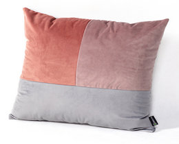 Poduszka Patchwork kwadratowa rosa gris lila