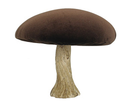 Seta de terciopelo Dekoracja 17 cm marrón