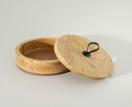 Contenedor de madera con tapa Cubero 19x12 cm