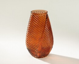 Szklany wazon Hoja II 13x10x29 cm