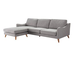 Sofá rinconero Venuste lino gris