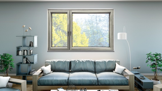 Ventana de madera de un solo panel