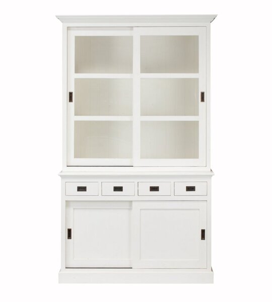 Display cabinet Milton with 4 drawers 144x53x226cm