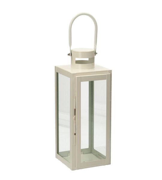 Lampion Metalowy Elegance White 40 cm