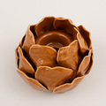 Świecznik Petalia light brown 10 cm